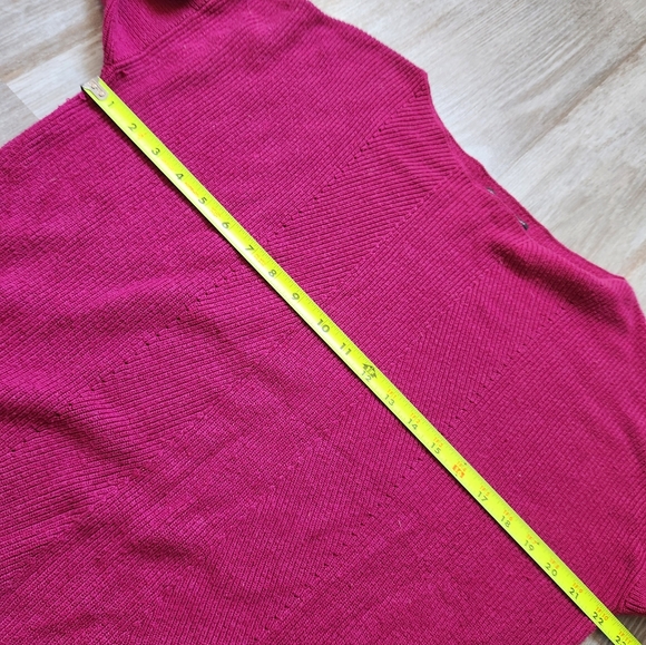 Chelsea & Theodore Purple Cashmere Blend Sweater Long Sleeve Round Hem Knit Sz L - Picture 6 of 9